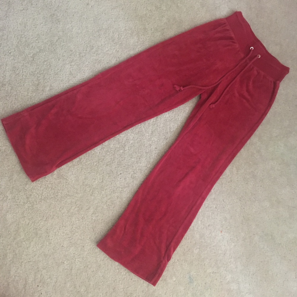 Girls Red Velvet Tracksuit Set - Picture 5 of 6